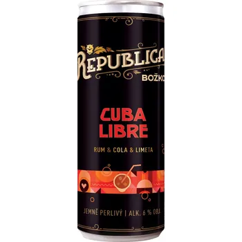 Míchaný nápoj Božkov Republica Cuba Libre RTD 6% 24x250ml