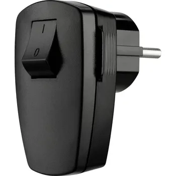 vypínač REV 0512102555 zástrčka plast s vypínačem 250 V černá IP20
