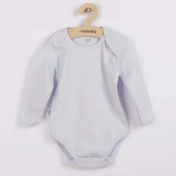 Kojenecký body Kojenecké body s dlouhým rukávem New Baby Pastel světle šedé - vel.80