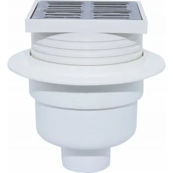 Kanalizační potrubí Access 11957 jednoduchý kanalizační kostkovaný fi 50 x 100x100mm bílá nerezová ocel. // S.Krat.A.10X10-PR-50/NI/BI