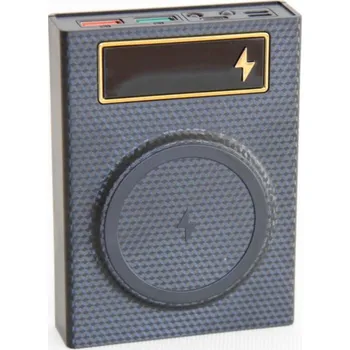 Powerbanka DIY bezdrátová magnetická powerbanka 4×18650, černá