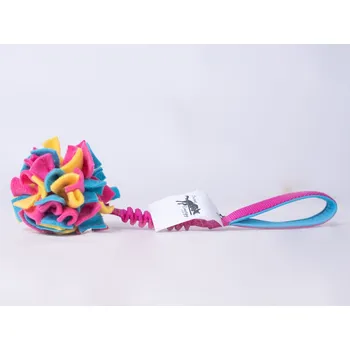 Hračka pro psa Sweet Energy.cz Pompon bungee Barva: žluto-růžovo-modrý pompon, Velikost: malý