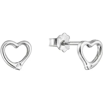 Náušnice EVOLUTION GROUP CZ Stříbrné náušnice srdíčka se zirkonem - 11523.1