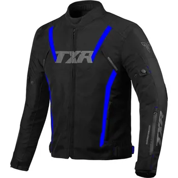 Moto bunda TXR Bunda na motorku Gunner černo-modrá L (Textilní moto bunda v krásné kombinaci černé a modré. Kvalitní pohodlný materiál, reflexní prvky a flexibilní panely pro snazší pohyb.)