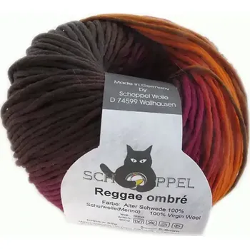 Příze Schoppel Wolle Reggae ombré 2199 Alter Schwede (Příze merino Reggae ombré 2199 Alter Schwede)