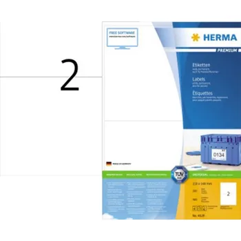 Kotouček do pokladny a tiskárny štítků Herma 4628 univerzální etikety 210 x 148 mm papír bílá 400 ks trvalé inkoustová tiskárna, laserová tiskárna, barevná las