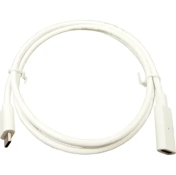 Elektrická zásuvka Cliff Kabel USB-C USB-C ® zásuvka, USB-C ® zástrčka 1.00 m bílá pozlacené kontakty FCR72003W