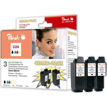 PEACH Canon C24 Combi-Pack, BCI-21/24, S200/S300