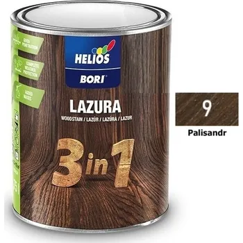 barva a nátěr na dřevo Helios Bori lazura 3in1 Barva: 9 Palisandr, Objem: 0,75l