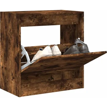 Botník Botník kouřový dub 60 x 34 x 63,5 cm kompozitní dřevo Hnědá 839942