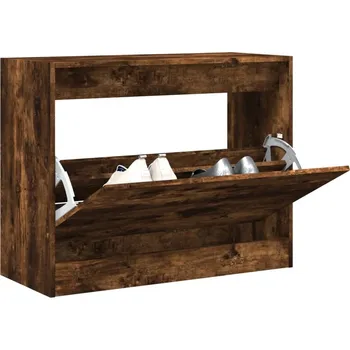 Botník Botník kouřový dub 80 x 34 x 63 cm kompozitní dřevo Hnědá 839963