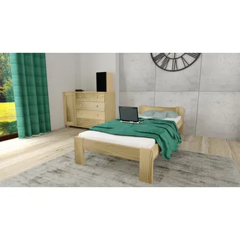 Postel Postel z masivu Anetka 80 x 200 cm + matrace Optimal 12cm + rošt ZDARMA
