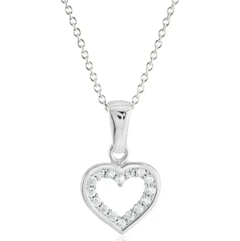 Náhrdelník GEMMAX "" Řetízek se srdíčkem z bílého zlata – zlatý šperk ryzosti 585/1000 v Dárkovém balení s Certifikátem GLSWB-34041-39271