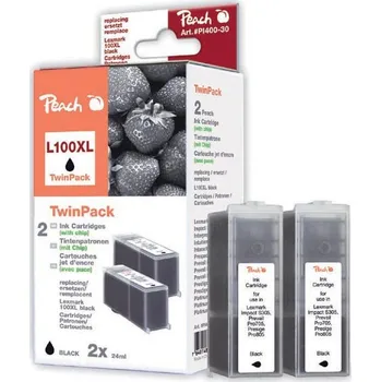PEACH Lexmark L100XL, S305, black XL,Twinpack., No. 100XL
