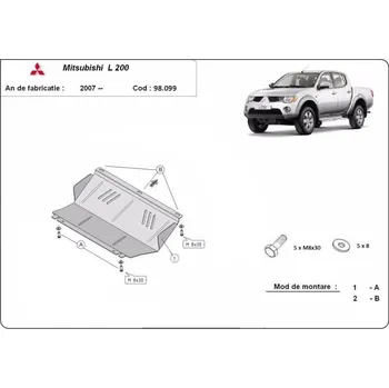 Kryt motoru MITSUBISHI L 200 / TRITON (KJ_, KK_, KL_) Kryt pod chladič - Plech -