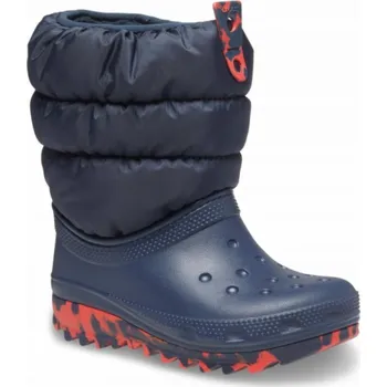 Dívčí pantofle Crocs Crocs Classic Neo Puff Boot Kids 207684-410 Námořnická modrá 30/31