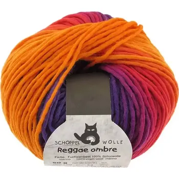 Příze Schoppel Wolle Reggae ombré 1536 Fuchsienbeet (Příze merino Reggae ombré 1536 Fuchsienbeet)