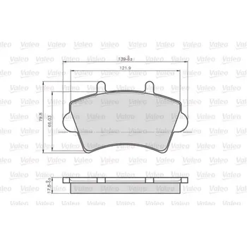 Brzdová destička Sada brzdových destiček, kotoučová brzda VALEO 872613
