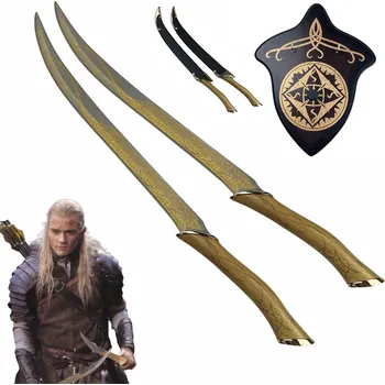 Replika zbraně Jolly Replika dýk "FIGHTING KNIVES OF LEGOLAS" s plaketou i pochvou - Pán Prstenů