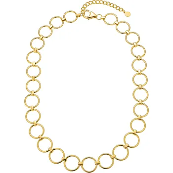 Řetízek Olivie Stříbrný kroužkový náhrdelník GOLD 8952 Ag 925; ≤24,5 g.