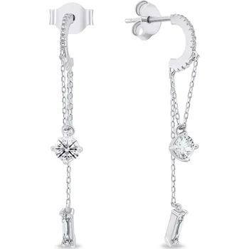 Náušnice Brilio Silver Stylové dlouhé řetízkové náušnice EA628W + 2 měsíce na vrácení zboží