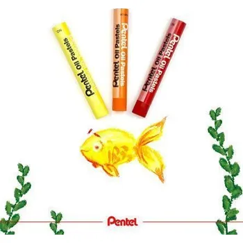 Voskovky "Arts", 12 neonových a metalických barev, PENTEL PHN-MF12