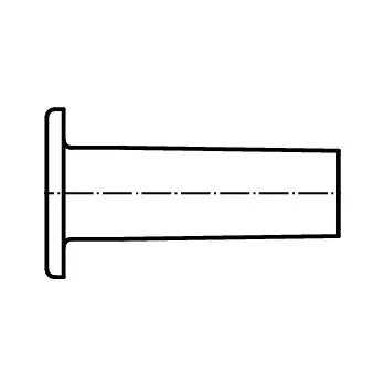 Nýt nýt plochá hl. plný Cu bezPÚ 8 mm 10 mm