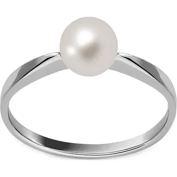Prsten Jemný perlový prsten, bílé zlato IZ20365A + dárkové balení LUXUS zdarma