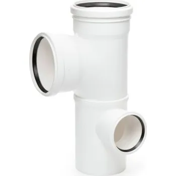 Kanalizační potrubí Rehau RAUPIANO PLUS paneláková odbočka 110/110/75mm, levá, odhlučněná, bílá