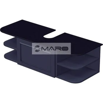 Koupelnový nábytek Smart50 Grifel Skříňka pod umyvadlovou mísu, s 1 zásuvkou, s výřezem U, závěsná, odklad L/P, 124 x 36,2 x 50 cm, modrá, GRIF1 120 1Z RAD L/P 410