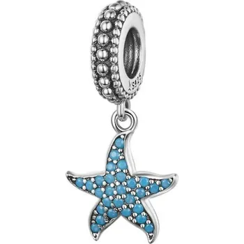Přívěsek NUBIS® Stříbrný přívěsek korálek na náramek mořská hvězdice - B0490