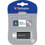 32GB Verbatim Store'n'Go Pinstripe, USB flash disk 2.0, 49064, černá