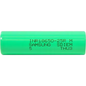 Článková baterie Repasovaná průmyslová dobíjecí baterie INR18650-25R (2000 mAh, 3,7V) - 1 ks - Samsung