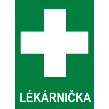 Lékárnička Samolepící fólie - křížek s nápisem lékárnička