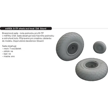 Plastikový model Eduard 1/48 B-17F wheels oval tread (EDUARD)
