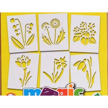 Sada 6 ks šablon - Květiny