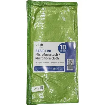 Utěrka utěrka z mikrovlákna 400x400 mm Ulith Basic - zelená (10 ks/balení)