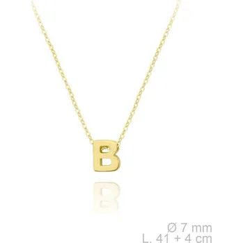 Náhrdelník Pozlacený náhrdelník s písmenem "B" Ag 925/1000