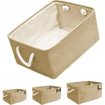 Organizér oblečení Sada 3x organizérů (S, M, L), úložných košů, organizérů - béžová barva