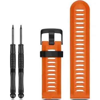 Příslušenství k chytrým hodinkám eses Silikonový řemínek pro Garmin - Oranžový dírkovaný, 26 mm