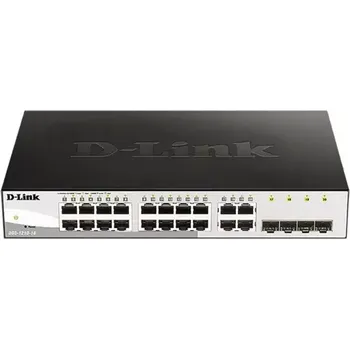 Switch D-Link DGS-1210-16, 16-port 10/100/1000 Gigabit Smart Switch including 4 Combo 1000BaseT/SFP