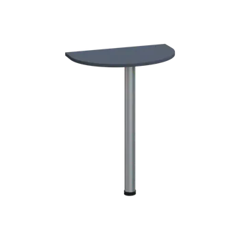 Stolová podnož BJD 1 - 60 přístavba jednací, kovová podnož stříbrná, síla desky 18 mm, široká 600 mm, antracit