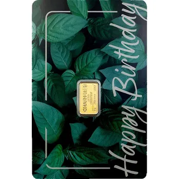C.Hafner Limited Edition - Happy Birthday investiční zlatý slitek 1 g