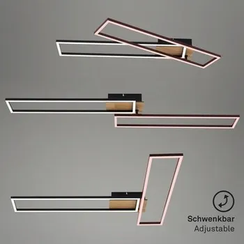 LED stropní svítidlo Briloner 40 W 4400 lm 2700-5000 K černé s dálkovým ovládáním