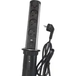 IN Automatická výsuvná zásuvková lišta, 3 zásuvky 230V, USB A+C