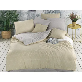 Povlečení Povlékáme.cz Prodloužené bavlněné povlečení Dream béžové 140x220 70x90