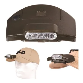 Cyklosvítilna LED světlo na kšilt s klipem "Star" - Oliva + dárek zdarma