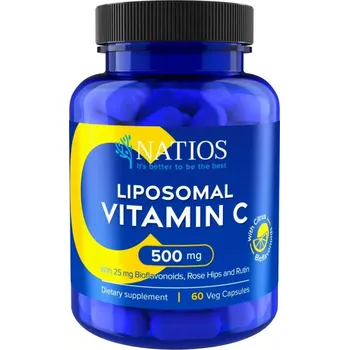 NATIOS Vitamin C Liposomální, 500 mg, 60 veganských kapslí