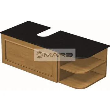 Koupelnový nábytek Smart50 Grifel Skříňka pod umyvadlovou mísu, s 1 zásuvkou, s výřezem U, závěsná, odklad P, 111,5 x 36,2 x 50 cm, světle hnědá, GRIF1 110 1Z RAD P 231