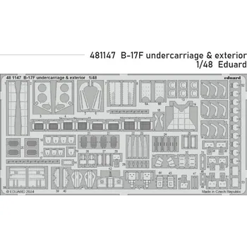 Plastikový model Eduard 1/48 B-17F undercarriage & exterior (EDUARD)